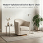 360 Degree Rotating Barrel Armchair For Living Room - Cream Beige