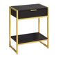 Accent Side Table, Storage Drawer, Spacious Tabletop