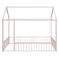 Metal Bed House Bed Frame With Fence