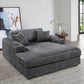 Hilde Chaise - With 2 Pillows - Dark Gray