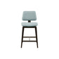 Harvie - Set of 2 - 24" Dusty Blue Armless 360° Swivel Counter Stools with Gun Metal Base