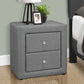 Nightstand, Storage Drawer Versatile Use, Upholstered, Transitional