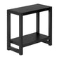 Accent Side Table, Narrow, Small, 2 Tier, Contemporary And Modern