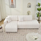 Jessica - Lamb Wool Sectional Sofa With Chaise, Versatile Configuration