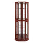 6 Shelf Corner Curio Display Cabinet With Lights, Mirrors And Adjustable Shelves (E26 Light Bulb Not Included)