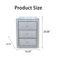 3 Drawer Nightstand - Silver