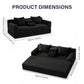 Soft Striped Convertible Sofa Bed, Dual Use Lounge Couch With Cup Holders And Pillows