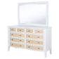 Talia - 10 Drawer Dresser And Mirror Set - White