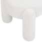 Hugo - Oval Fully Upholstered Bench - Milk Cream White