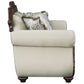 Pierce - Loveseat With 3 Pillows - Beige / Cherry