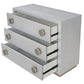 Anpu - Faux Crocodile Skin Console Cabinet - Silver