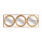 3 Mirror Piece Wall Mirror InRectangular Frame, Home Wall Decor For Bedroom Living Room - Brown