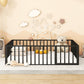 Metal Floor Bed Frame With Fence And Door