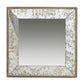 Antique Rectangle Mirror With Floral Accents, Mirrored Display Tray, Hanging Wall Mirror