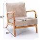 Classic Mid-Century Modern Accent Chairs, Open Framed Armchair With Cushioning