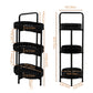 Modern 3 Tier Handwoven Side Table With Oval Organizer
