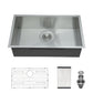 Modern Undermount Stainless Steel Kitchen Sink 16 Gauge, Deep Single Bowl