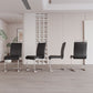 Modern Dining Chairs With Padded Seat, High Back