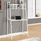 Computer Desk For Home Office, Laptop, Leaning, Storage Shelves, Contemporary & Modern - White