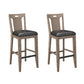Slat Back Bar Stools (Set of 2) - Brown