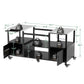 Outdoor Grill Table For Big Egg Style Bbq With Metal Grill Cart And Storage Box And Metal And Stainless Steel - Black / Silver
