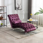 Chaise Lounge Indoor, Button Tufted Upholstered Chaise Lounge Chair With Pillow