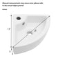 Triangle Porcelain Wall Mount Vessel Sink With Single Faucet Hole & Overflow - White