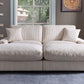 4 Seater Oversized Sectional Sofa With 2 Ottoman And 2 Pillows