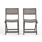 Bistro Foldable Chair With Wicker Backrest