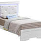 Bed With LED Light Accents Headboard