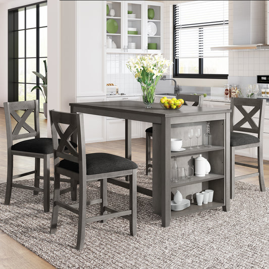Maxwell - 5 Piece Rustic Farmhouse Dining Room Set- 24"