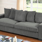 Luxe Sofa With 5 Matching Toss Pillows, Sleek Design, Spacious And Comfortable 3 Seater Couch