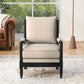 Upholstered Living Room Accent Chair - Black / Gray
