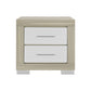 Elsa - 2 Toned Nightstand With Bar Handle And Spacious Drawers