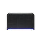 Beverly - Dresser With LED Light, Edge Pulls - White / Black
