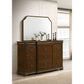 Leonide - 9 Drawer Dresser With Mirror - Cherry
