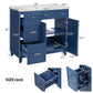 Bathroom Vanity With Sink, Soft Close Doors, Adjustable Shelves