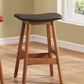 Vellum - Set of 2 - 26" Dark Brown Counter Stools with Walnut Frame