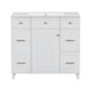 Bathroom Vanity With Ceramic Sink, Soft Close Doors, Adjustable Shelves