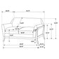 Caspian - Loveseat - Gray