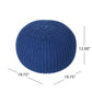 Bordeaux - Knitted Round Pouf, Versatile Ottoman And Floor Cushion