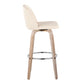 Toriano - Contemporary Fixed Height Barstool With Swivel & Round Footrest (Set of 2)
