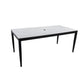 Outdoor Modern Patio Dining Table, Post Tapered Legs, Weatherproof & Rust Free