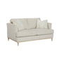 Loveseat With 2 Reversable Cushions And 2 Pillows - Off White