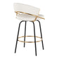 Jie - Fixed Height Contemporary Counter Stool With Swivel Round Footrest (Set of 2)