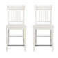 Slat Back Counter Stools (Set of 2) - White
