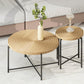 Coffee And End Table Set Waterproof Cover, Distressed Cylindrical Design, Legs Classic Rustic Charm (Set of 2)