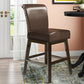 Stenton- Set of 2 - 28'' Height  Brown PU Leather Swivel Counter Stools