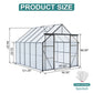 Double Door Polycarbonate house Raised Base And Anchor Aluminum Heavy Duty Walk In houses For Outdoor Backyard In All Season