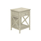 Accent End Table, 2 Tier, Storage Drawer, Transitional Style
